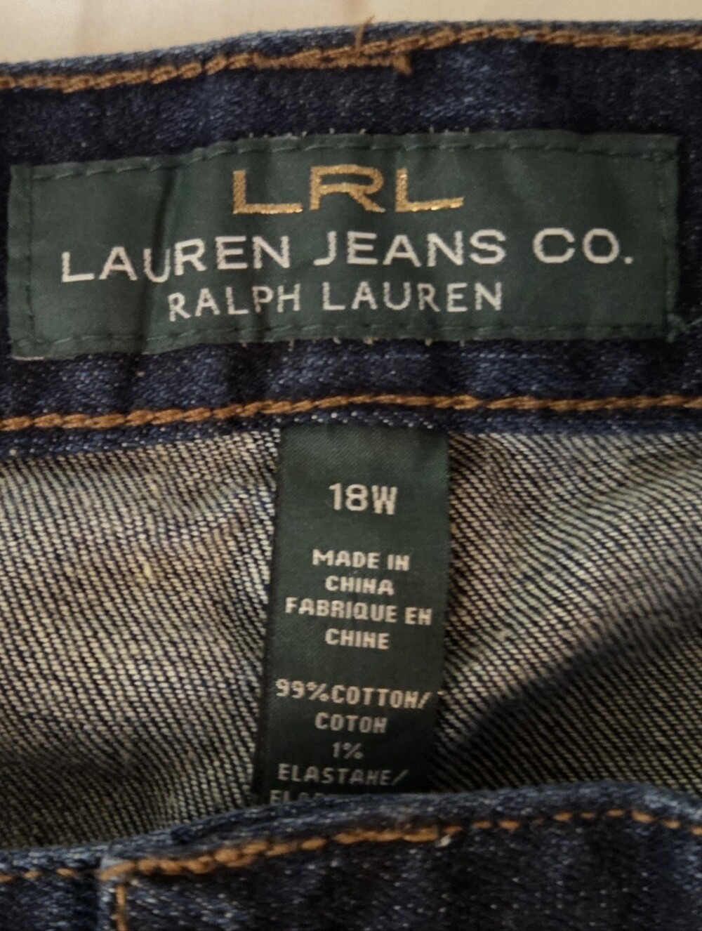 Ralph Lauren Dark Indigo Straight-Leg Women’s Jeans 18W - Picture 2 of 13